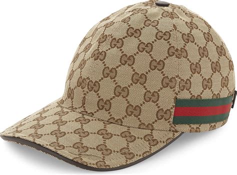 gucci mens cocoa gg web stripe baseball cap s|Gucci GG Baseball Hats for Men .